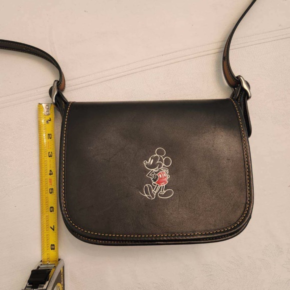 Coach x Disney Mickey Mouse Black Leather Crossbody - Picture 8 of 10